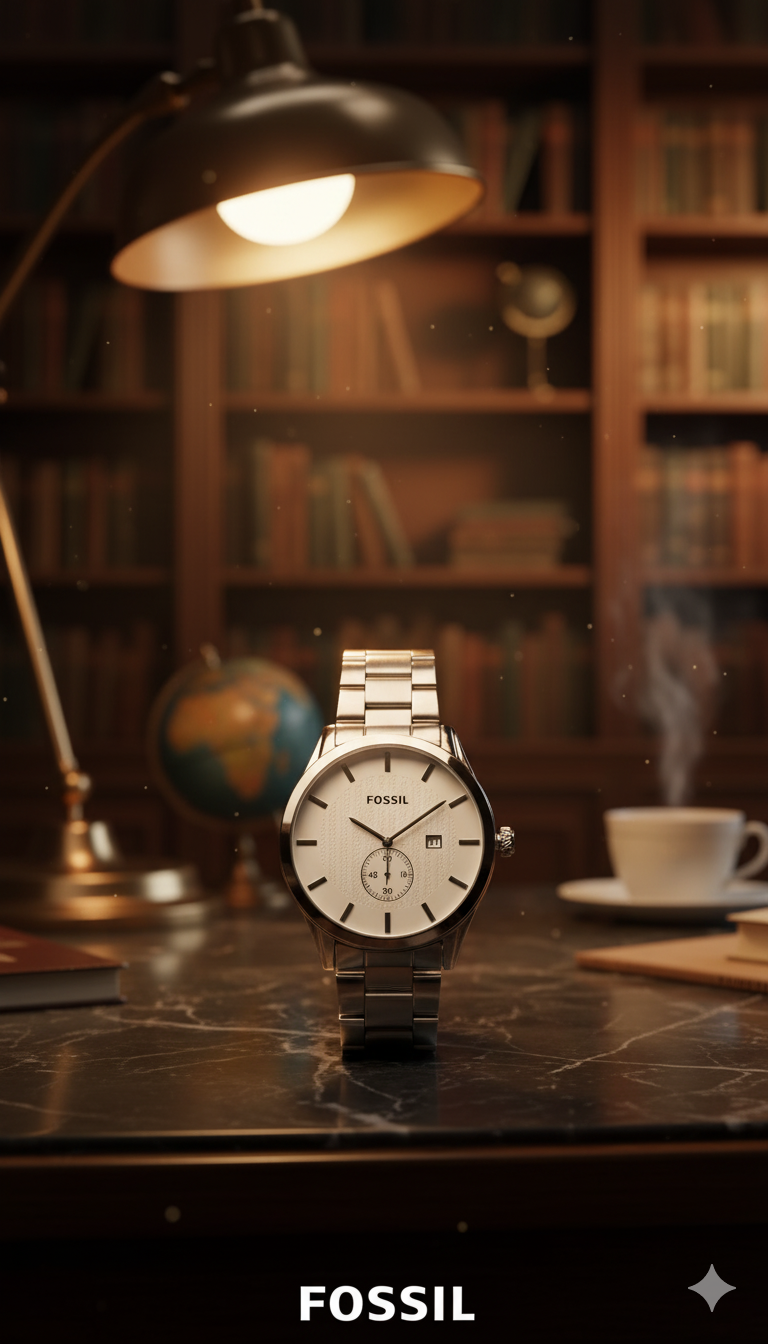 Fossil 2120 Plateado Tablero Blanco