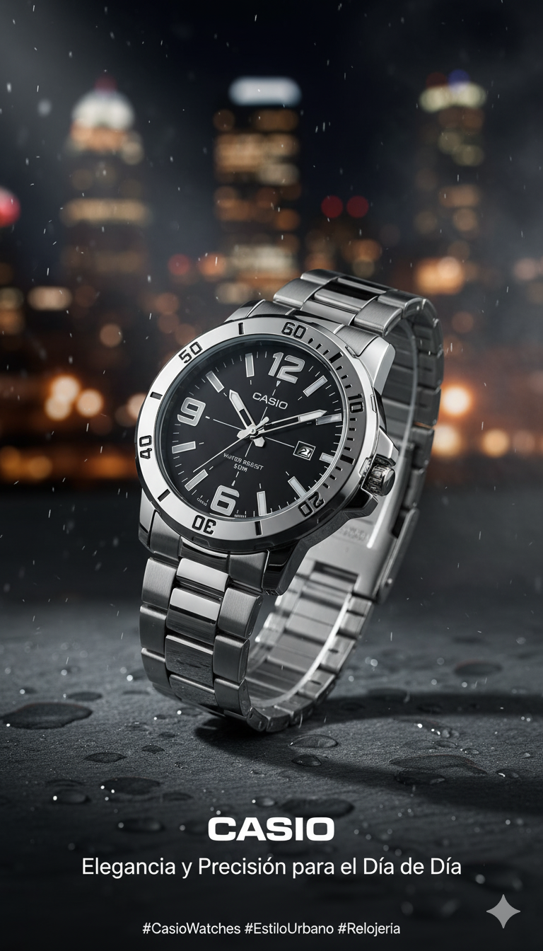 Casio Plus 3N Plateado Tablero Negro